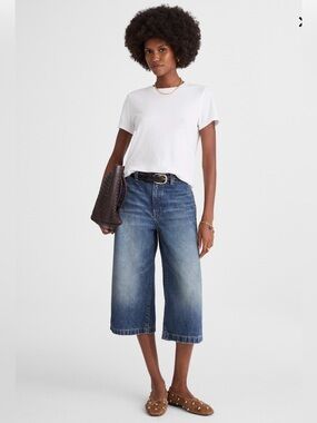 Madewell Denim Culottes in Greendale Wash, size 25 (NWT)